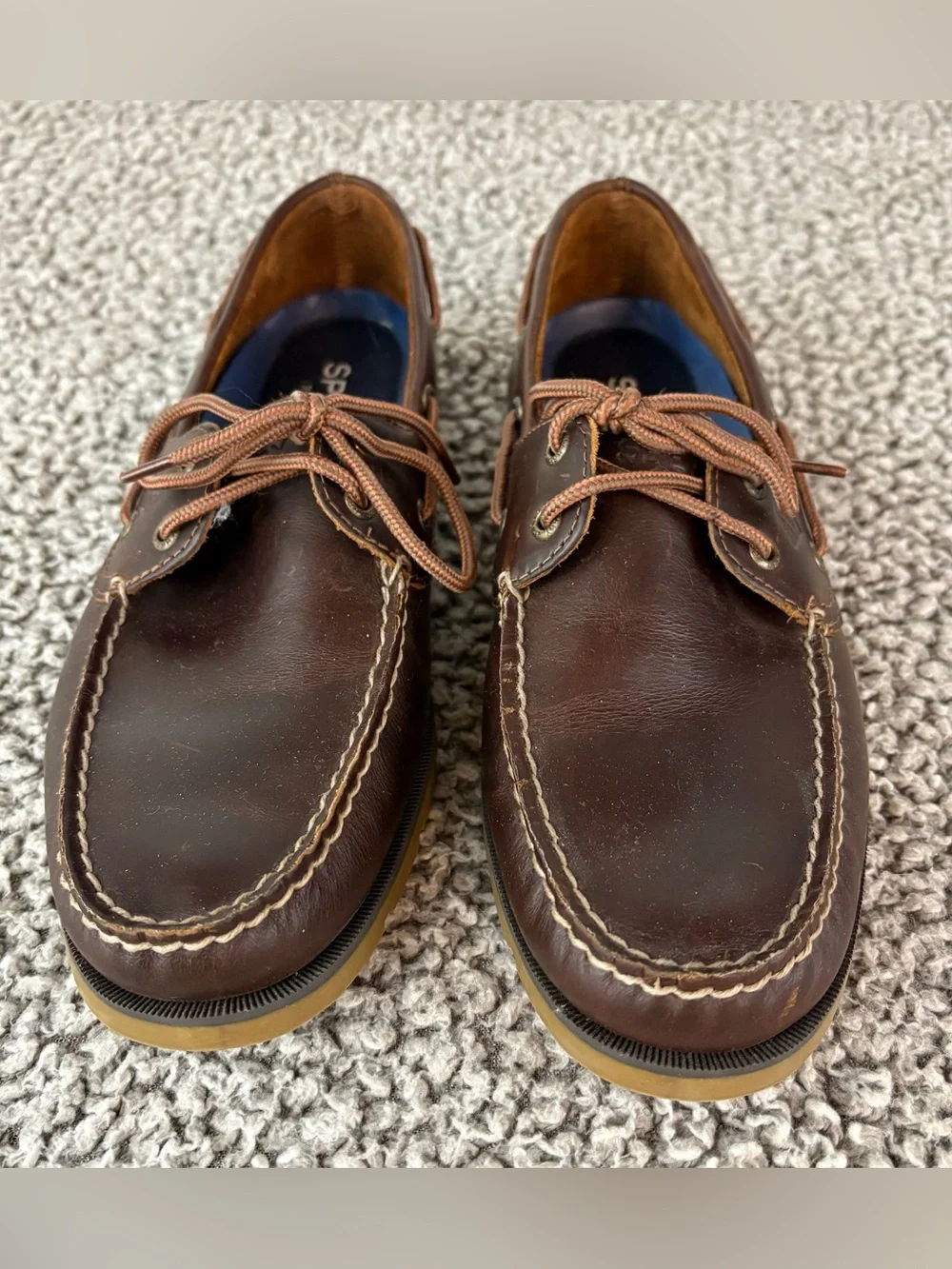 Sperry Top Sider Authentic Original 2-Eye Boat Shoes Mens 10.5 M Lace Up Brown